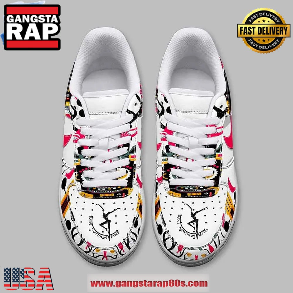 Dave Matthews Band Crash Into Style Air Force 1 Running Sneakers Shoes
