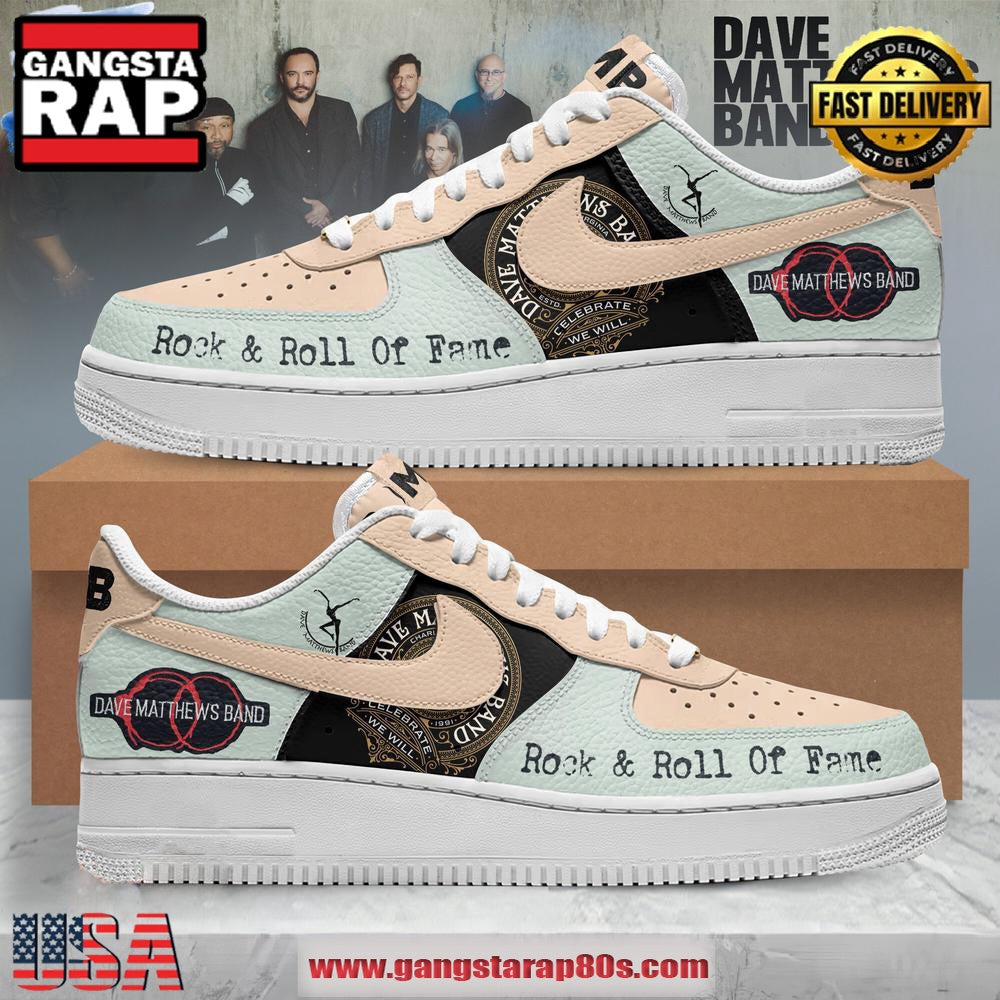 Dave Matthews Band Rock & Roll Of Fame Limited Edition Air Force 1 Running Sneakers Shoes