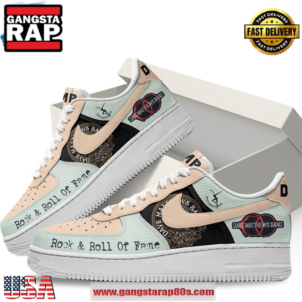 Dave Matthews Band Rock & Roll Of Fame Limited Edition Air Force 1 Running Sneakers Shoes