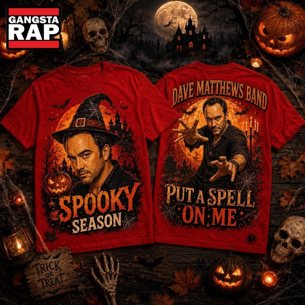 Dave Matthews Witch Hat Orange Moon Halloween Spooky Vibes 3D Shirt , Music Trending 3D Shirt