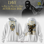 Dave The Boy Who Played the Harp Australia 2026 Tour White Hoodie