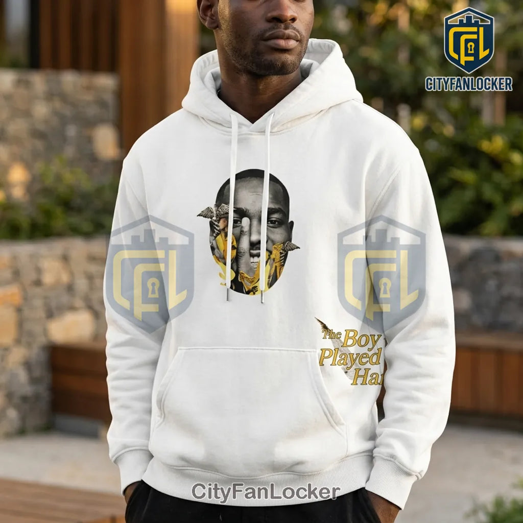 Dave The Boy Who Played the Harp Australia 2026 Tour White Hoodie