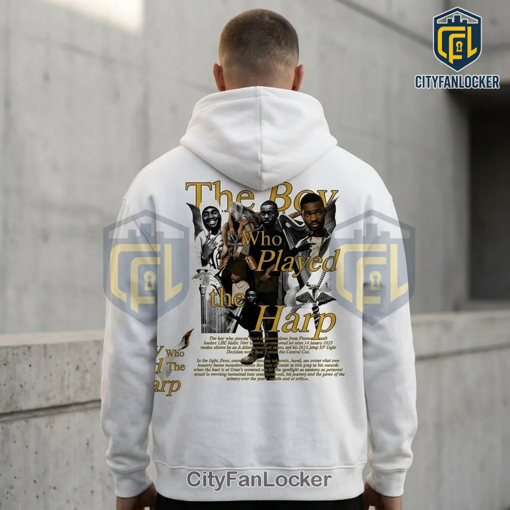 Dave The Boy Who Played the Harp Australia 2026 Tour White Hoodie