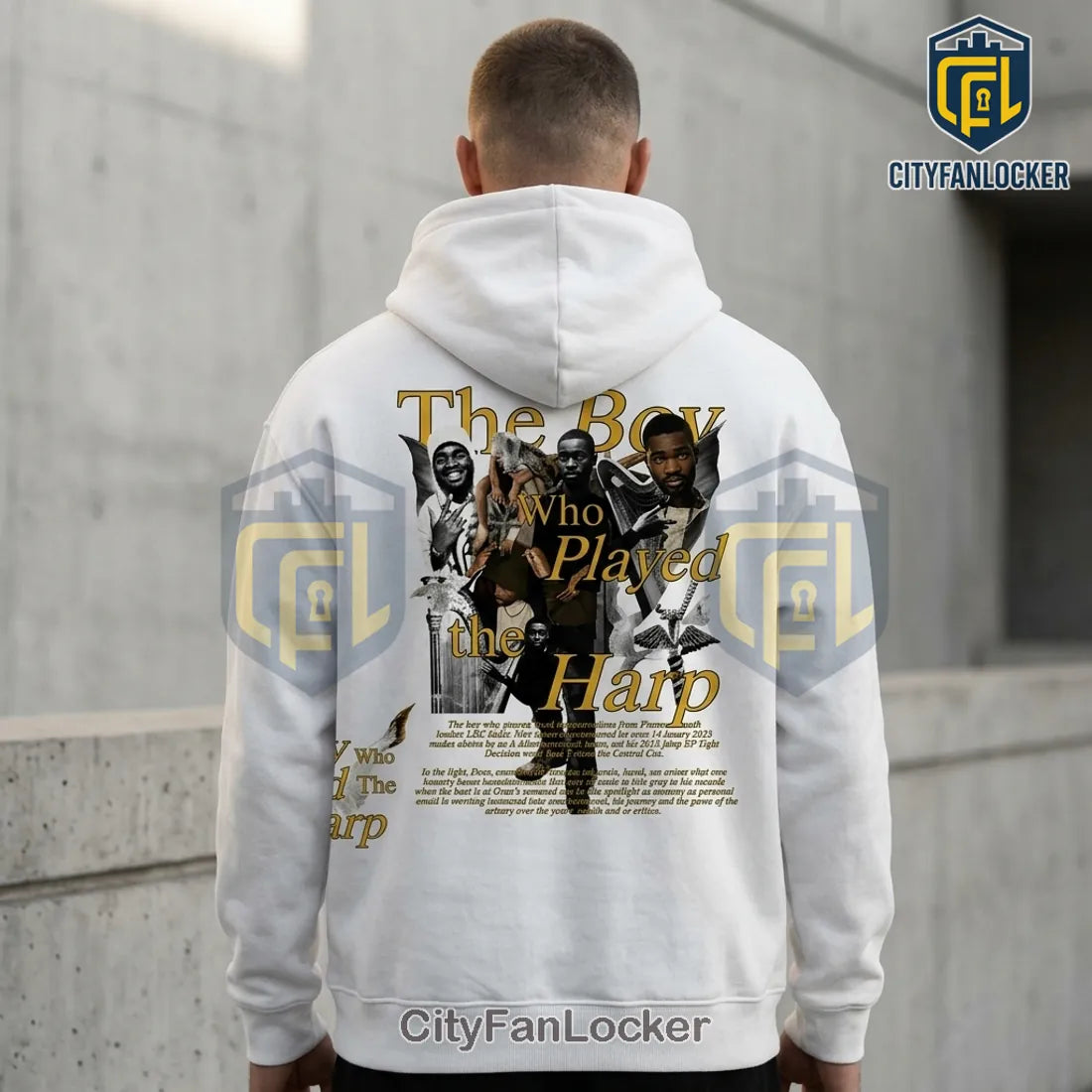 Dave The Boy Who Played the Harp Australia 2026 Tour White Hoodie