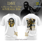 Dave The Boy Who Played the Harp Australia 2026 Tour White Hoodie