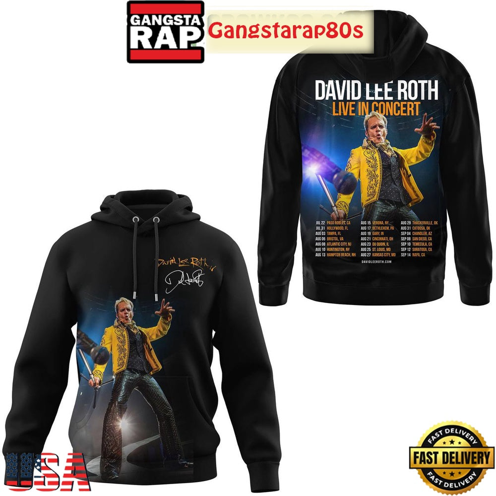 David Lee Roth Live In Concert 2025 Unisex Hoodie T-Shirt