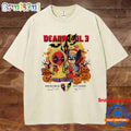 Deadpool And Wolverine Horror Halloween Mineral Wash T Shirt