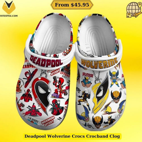 Deadpool Wolverine Crocs Crocband Clog