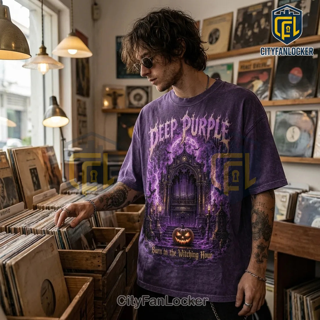 Deep Purple Heavy Metal Witching Hour Black T-Shirt