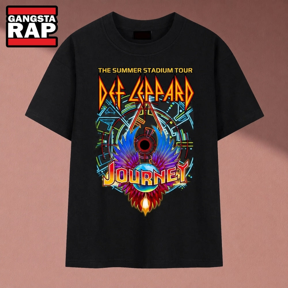 Def Leppard And Journey The Summer Stadium Tour Graphic T Shirt, Music 2D Shirt