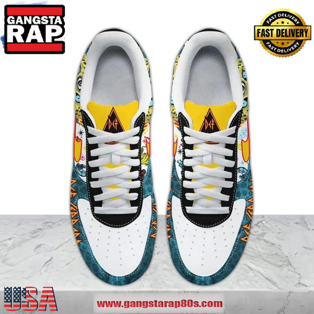 Def Leppard Special Edition Air Force 1 Running Sneakers Shoes