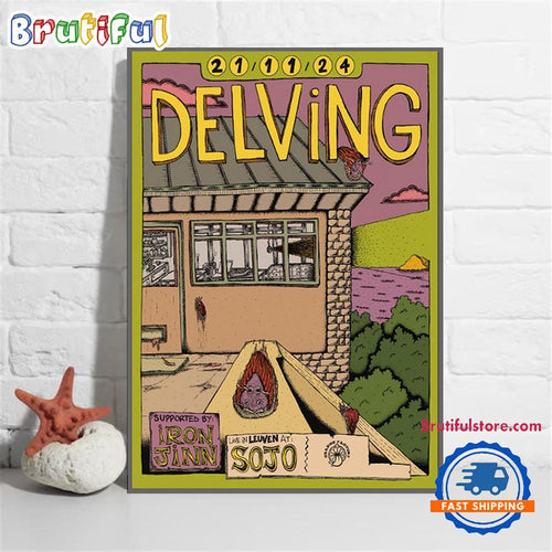 DELVING x Iron Jinn November 21 2024 Live In Leuven SOJO Wall Art Poster Canvas