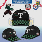 Demon Slayer Texas Baseball Jersey - Anime Inspired Checkered Pattern