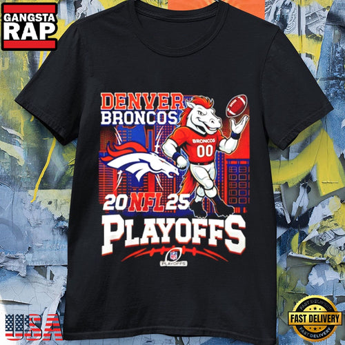 Denver Broncos 2025 NFL Playoffs Mascot T Shirt