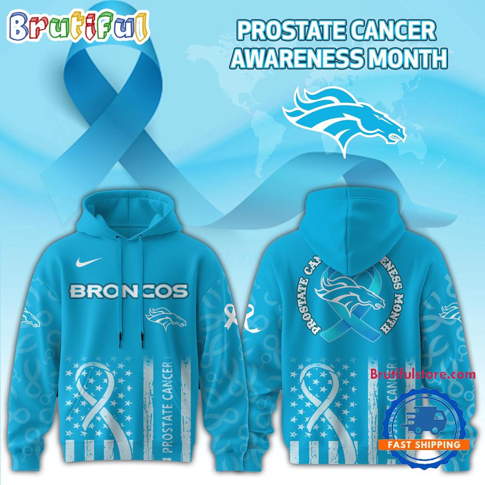 Denver Broncos 2025 NFL Prostate Cancer Awareness Hoodie Shirt