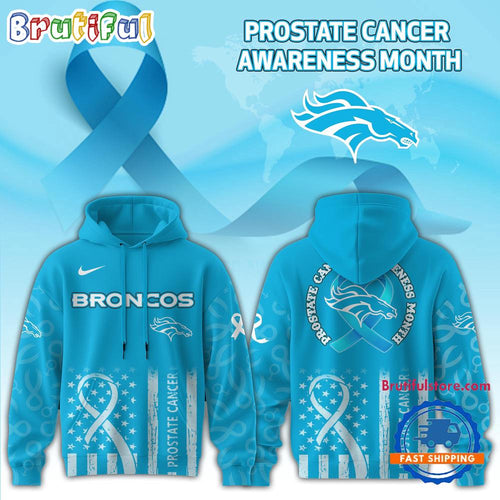 Denver Broncos 2025 NFL Prostate Cancer Awareness Hoodie Shirt