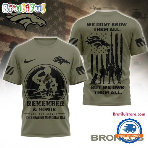 Denver Broncos 2026 NFL Celebrating Memorial Day Limited 3D Shirt