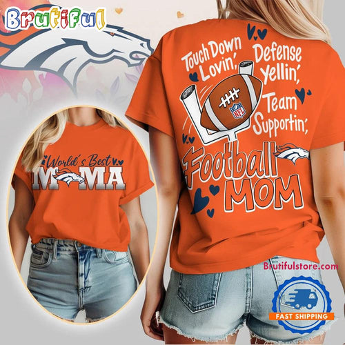 Denver Broncos 2026 NFL Mother Day Football Mama All Over Print T Shirt