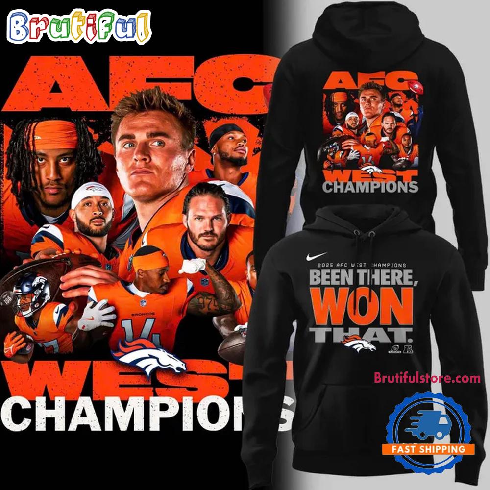 Denver Broncos AFC West Division Champions Hoodie T-Shirt