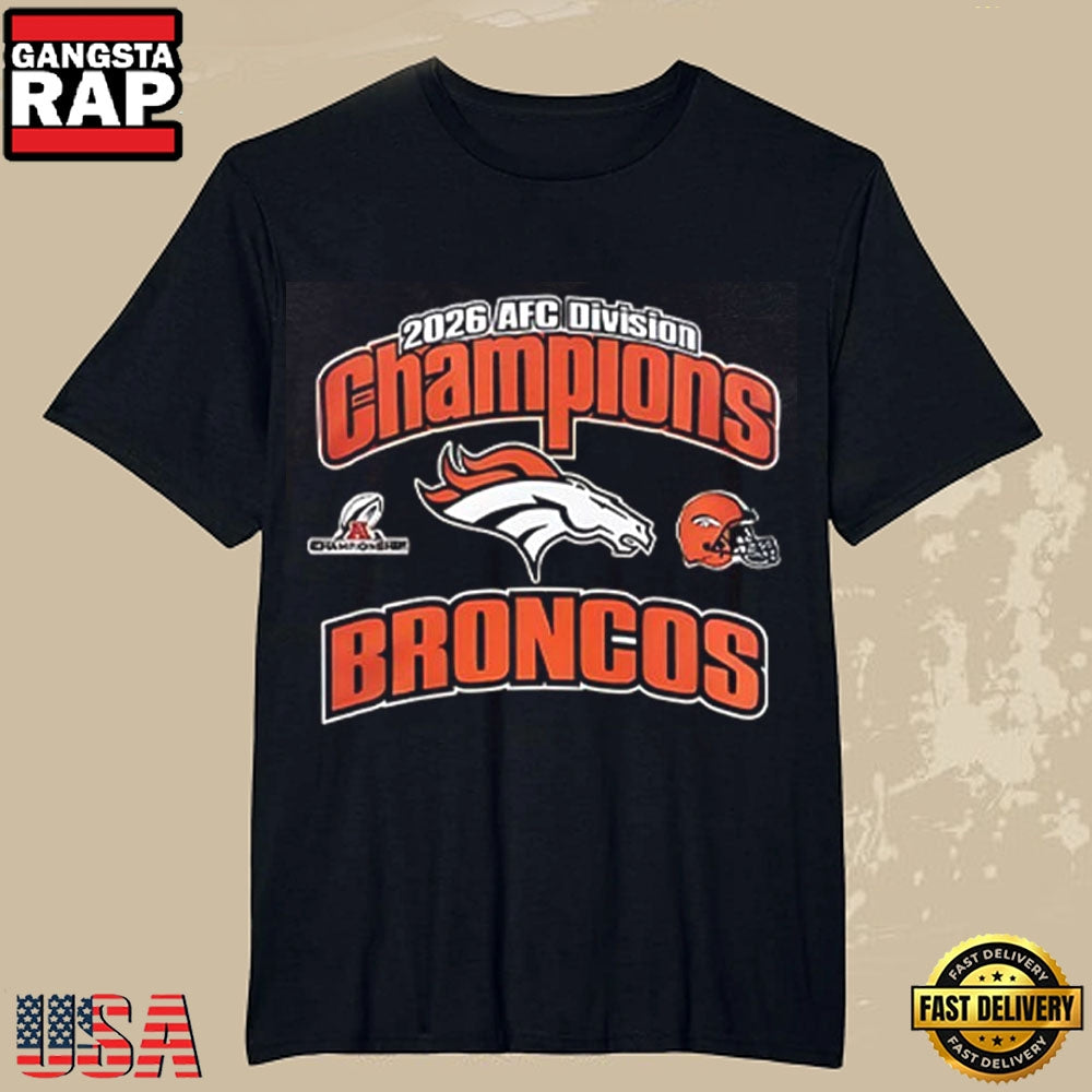 Denver Broncos Beat Bills AFC Divisional Champions 2026 Helmet T-Shirt