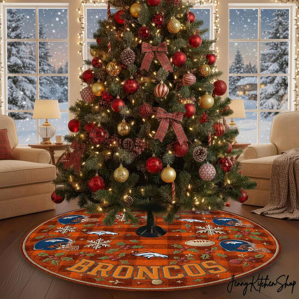 Denver Broncos Christmas Tree Skirt