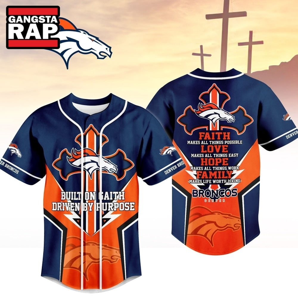 Denver Broncos NFL Blessed Beyond The Score Baseball Jersey