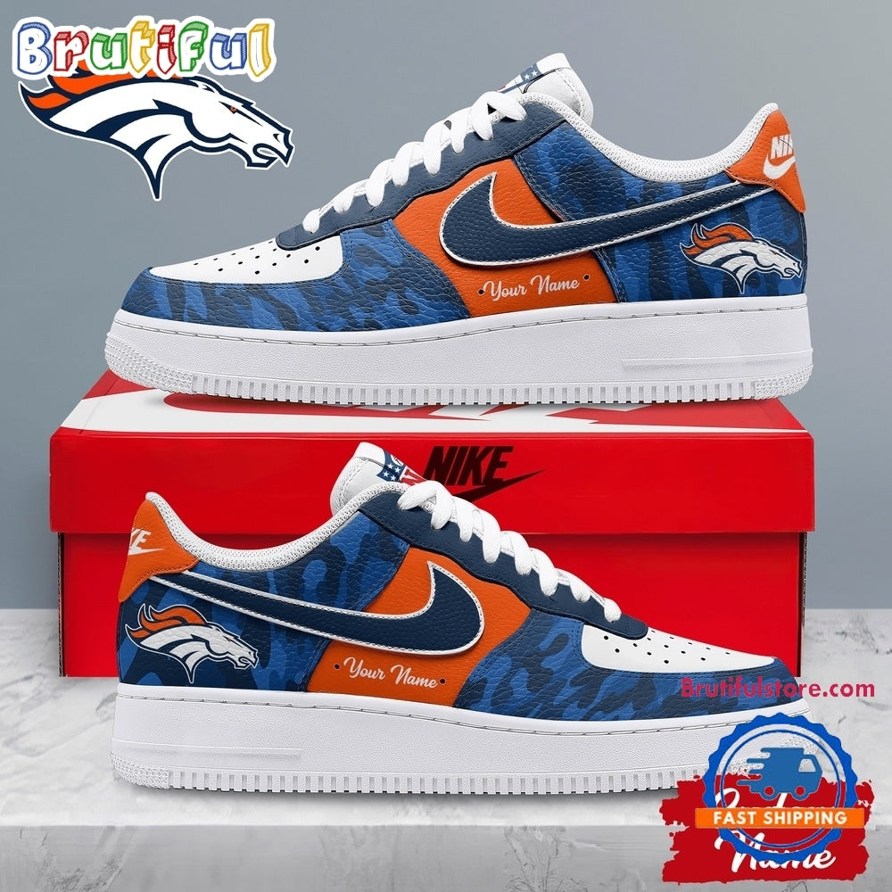 Denver Broncos NFL End Zone Energy Custom Air Force 1 Shoes Sneaker