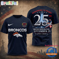 Denver Broncos NFL Honoring 25 Years Remembering September 11 T Shirt