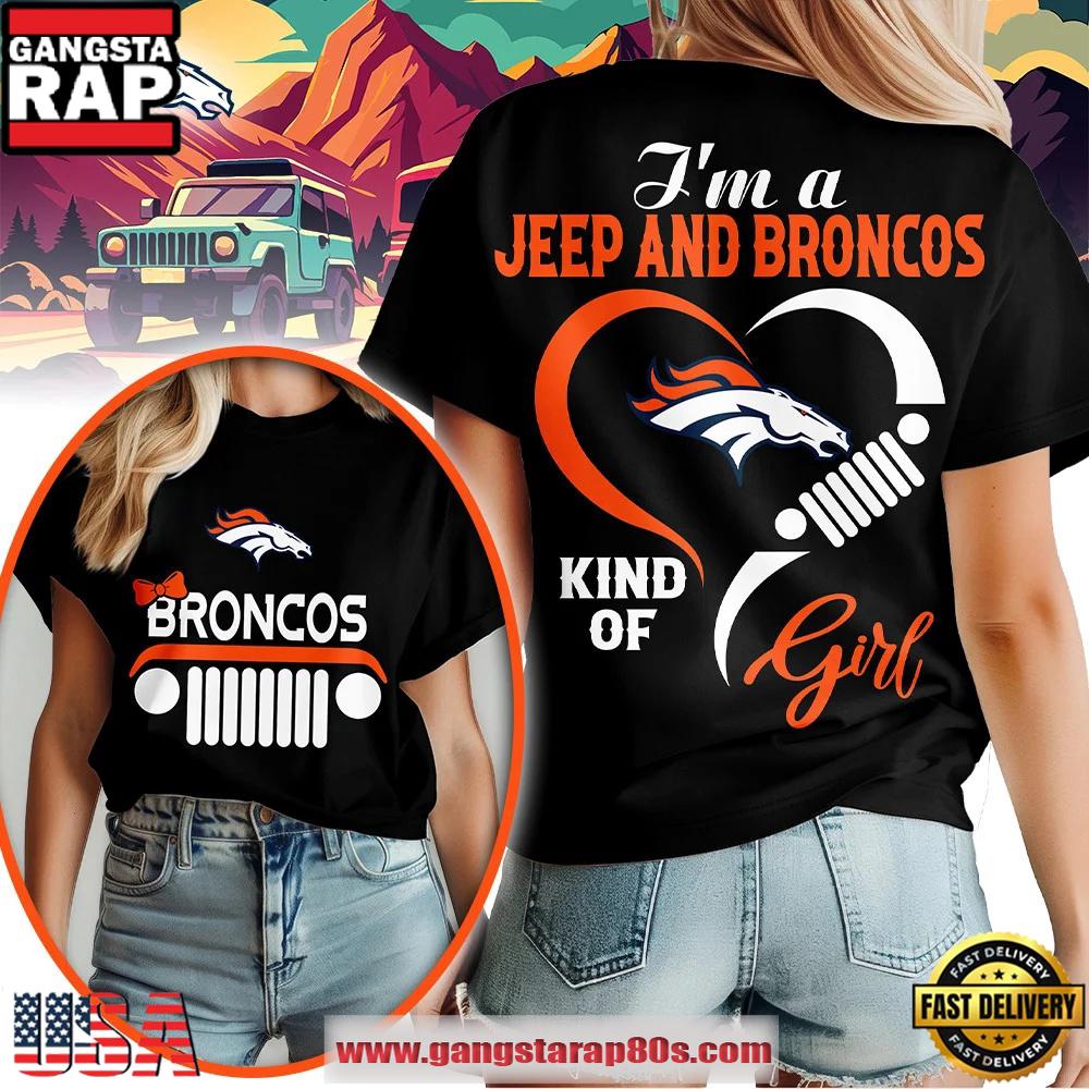 Denver Broncos NFL Jeep Girl Women’s Black T Shirt