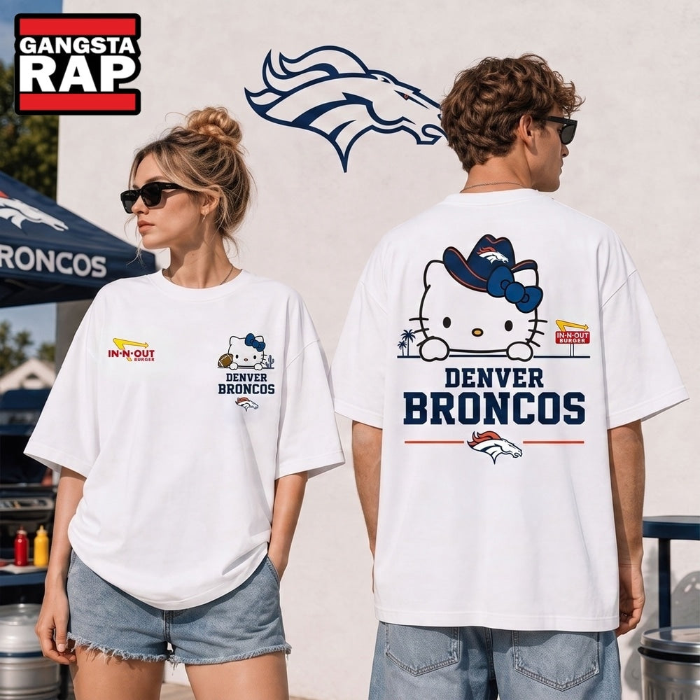 Denver Broncos NFL Kitty Burger Game Day Unisex 3D Shirt, Football New Design Shirt