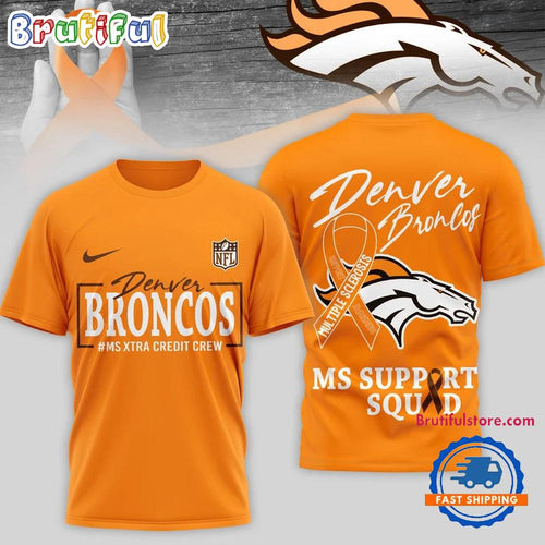 Denver Broncos NFL Multiple Scleross Support 3D T Shirt