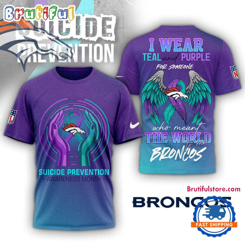 Denver Broncos NFL National Suicide Prevention Month 3D Shirt