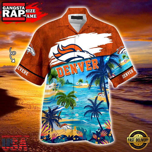 Denver Broncos NFL Custom Name New Design Hawaiian Shirt