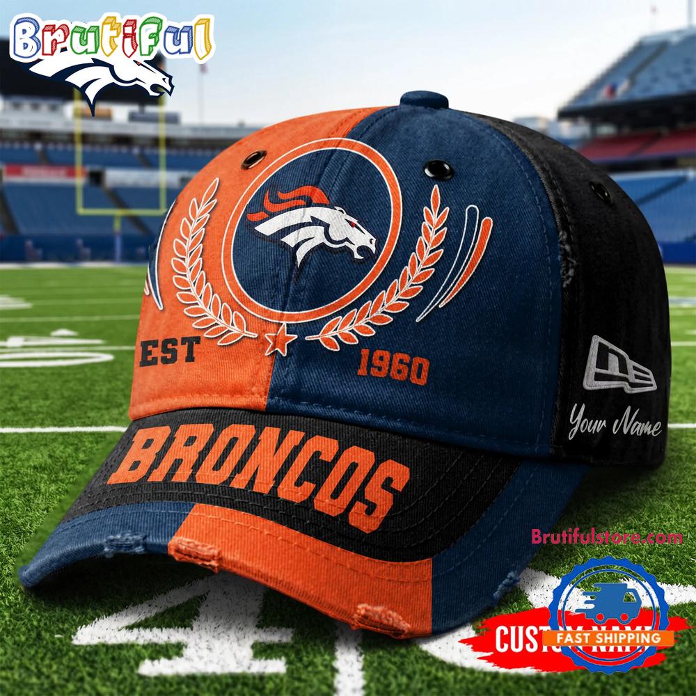 Denver Broncos NFL Split Color New Era Classic Cap