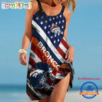 Denver Broncos USA Independence Day Women’s Summer Beach Sling Dress