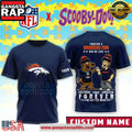 Denver Broncos x Scooby Doo Premium Custom Name 3D Shirt