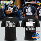 Denver Nuggets History Month MLK Jr Day NBA Team Issued Game Warm Up Hoodie T-Shirt