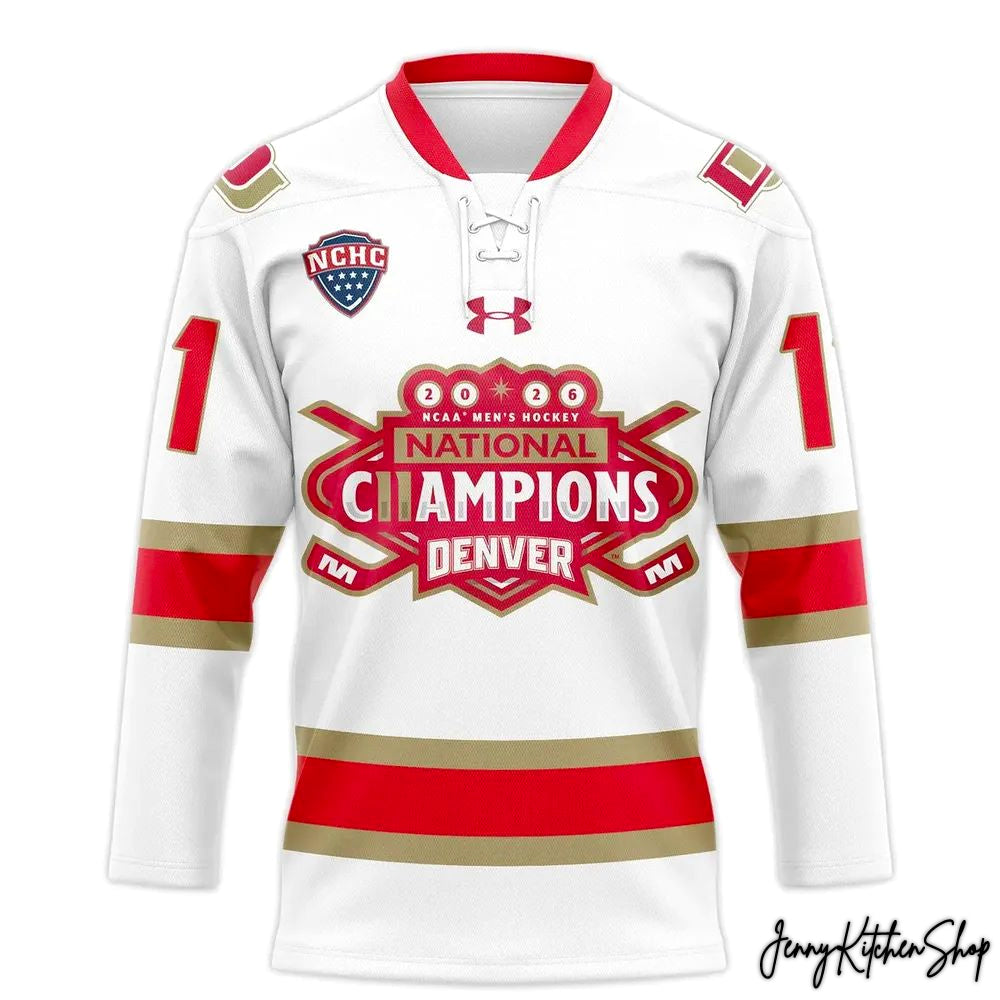 Denver Pioneers 2026 NCAA Men Ice Hockey National Champions Jersey