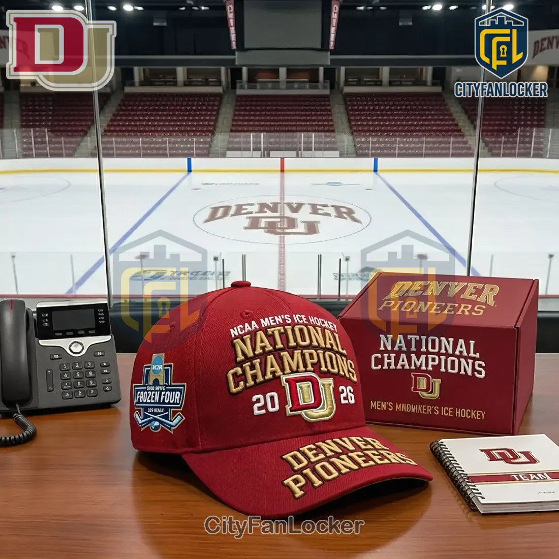 Denver Pioneers 2026 NCAA Men’s Ice Hockey National Champions Baseball Cap