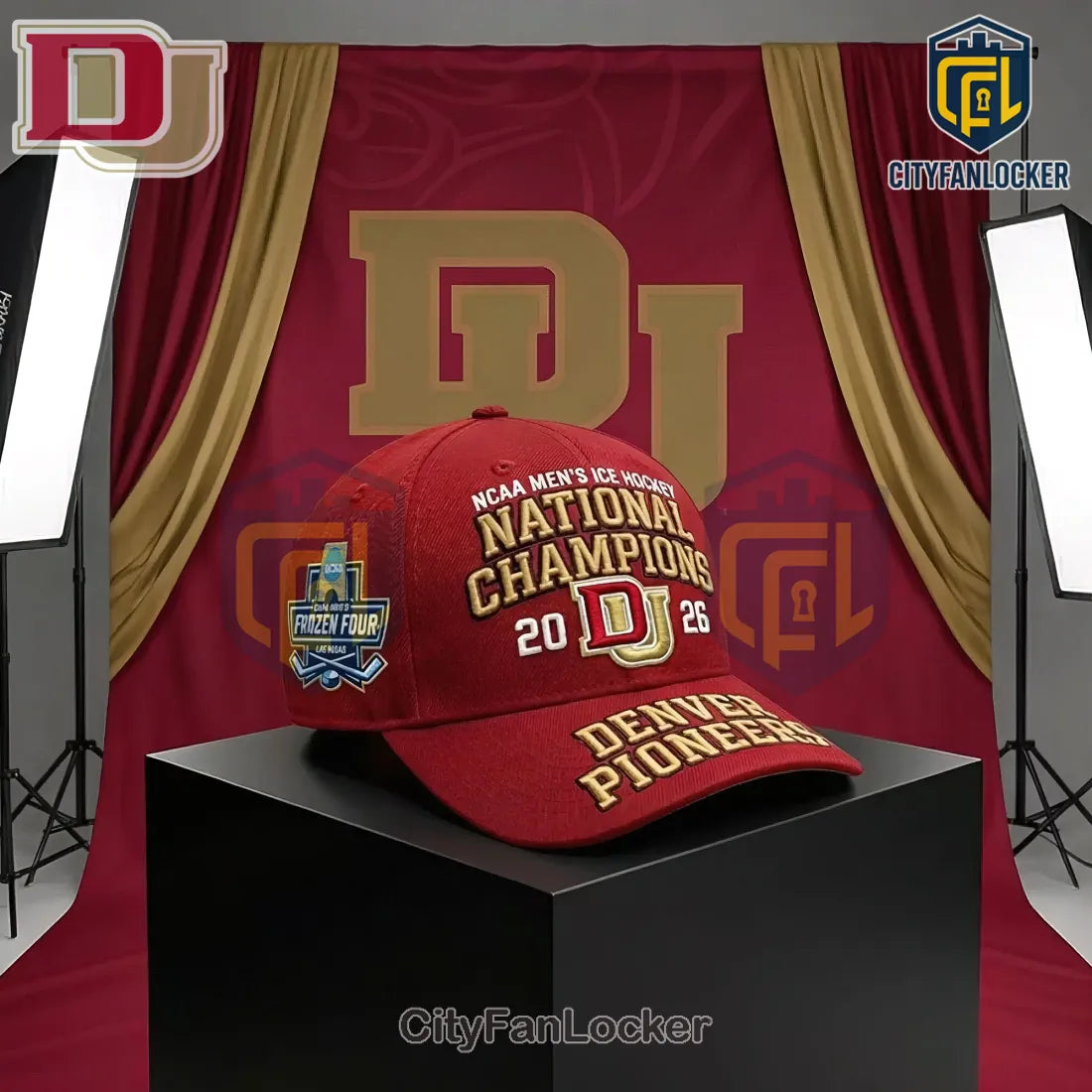 Denver Pioneers 2026 NCAA Men’s Ice Hockey National Champions Baseball Cap