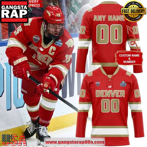 Denver Pioneers Frozen Four 2025 Custom Special Edition Hockey Jersey