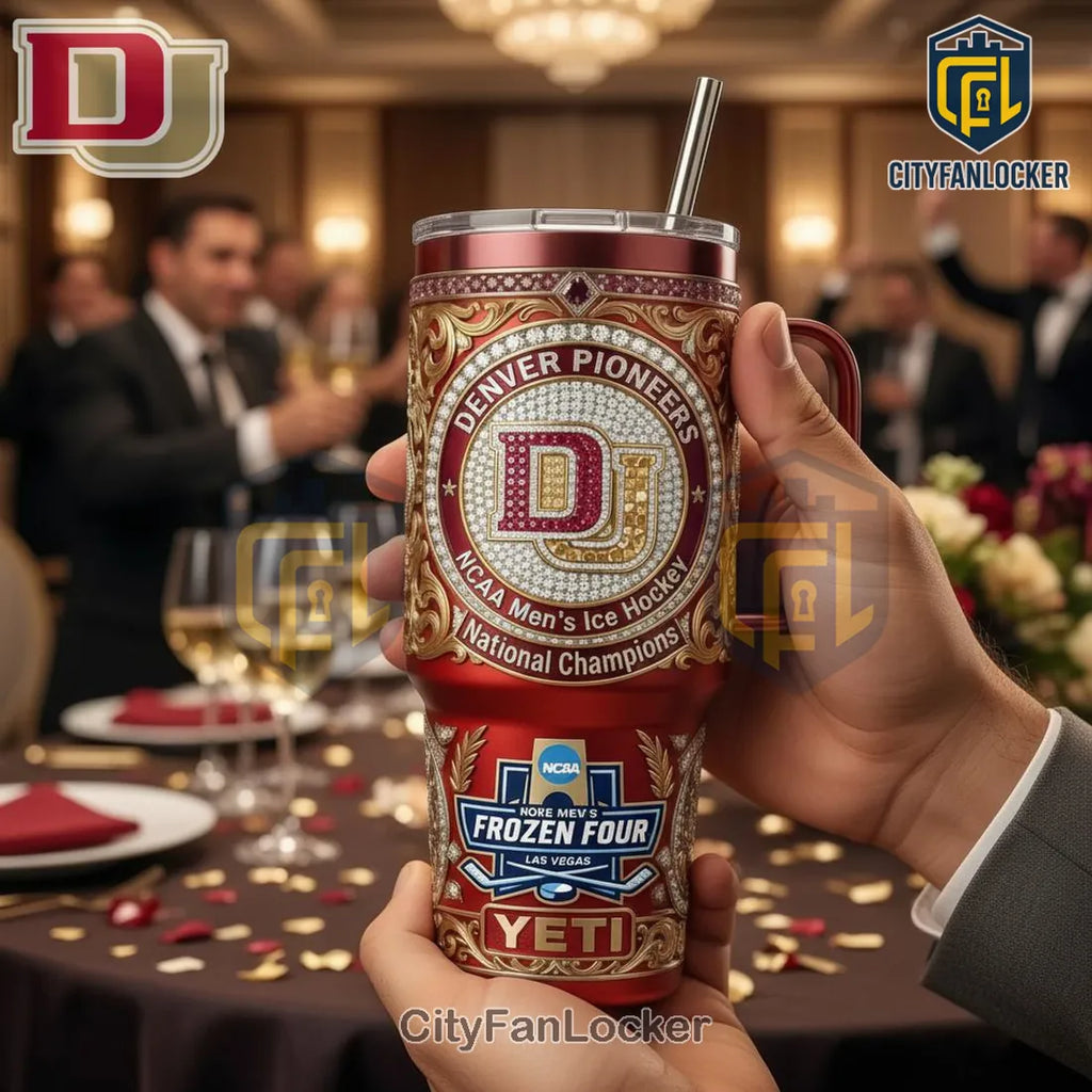Denver Pioneers NCAA National Champions Luxury YETI Ice Hockey Tumbler