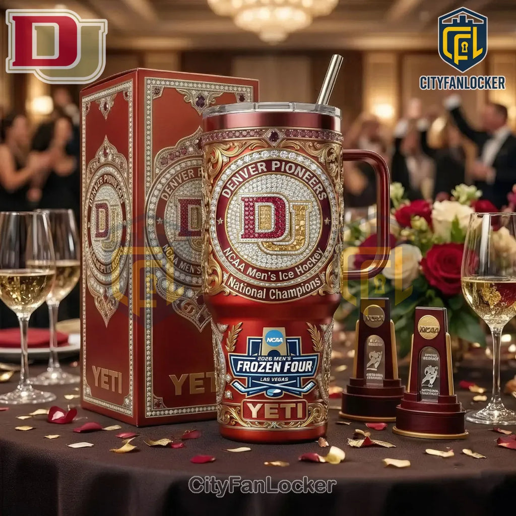Denver Pioneers NCAA National Champions Luxury YETI Ice Hockey Tumbler