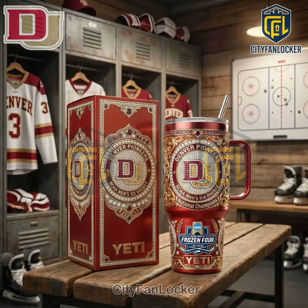 Denver Pioneers NCAA National Champions Luxury YETI Ice Hockey Tumbler