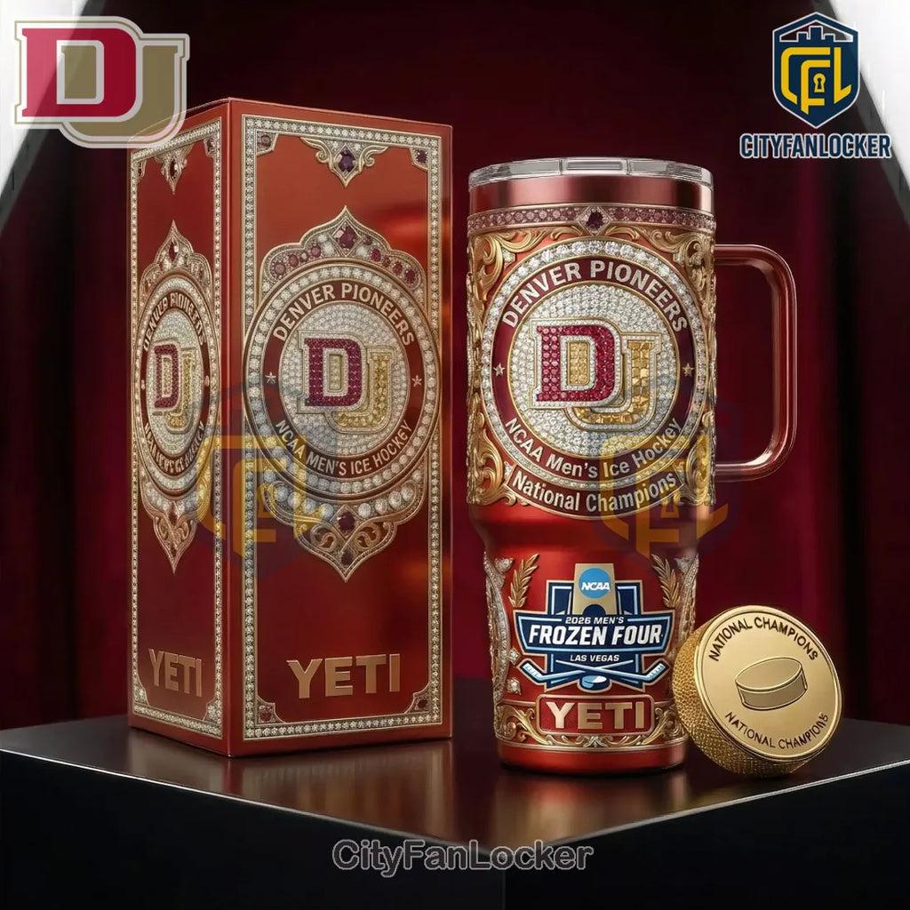 Denver Pioneers NCAA National Champions Luxury YETI Ice Hockey Tumbler