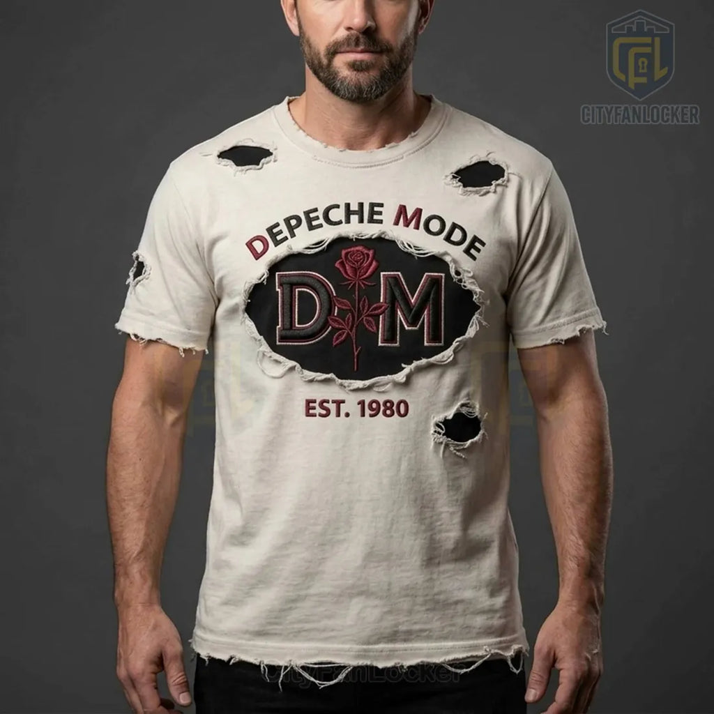 Depeche Mode Ripped Distressed Est. 1980 Vintage Band T-Shirt