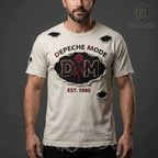 Depeche Mode Ripped Distressed Est. 1980 Vintage Band T-Shirt