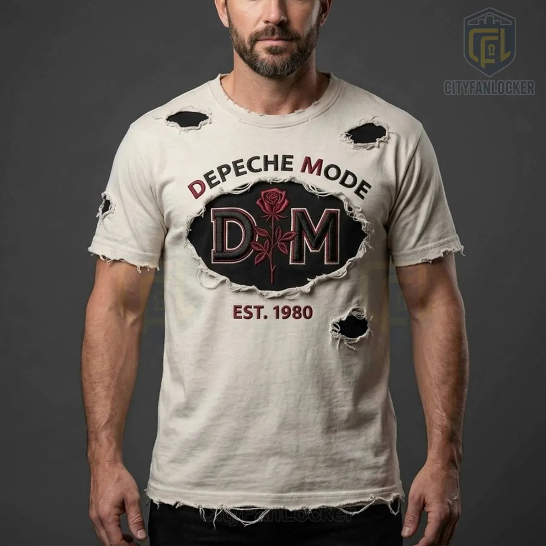 Depeche Mode Ripped Distressed Est. 1980 Vintage Band T-Shirt