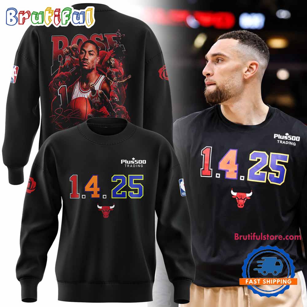 Derrick Rose 1425 Chicago Bulls Limited Edition Hoodie T-Shirt