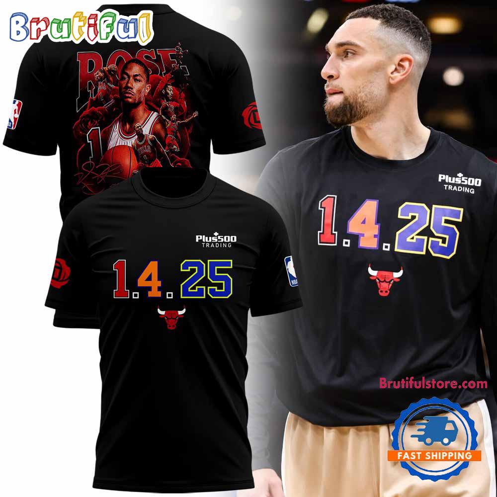 Derrick Rose 1425 Chicago Bulls Limited Edition Hoodie T-Shirt